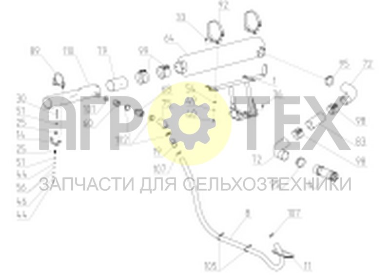 Чертеж Установка выхлопной системы (142.05.21.800)